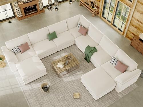 EASE MOOSE Oversized Sectional Modular Sofa, Comfty U Shape Sectional Modern - Image 4
