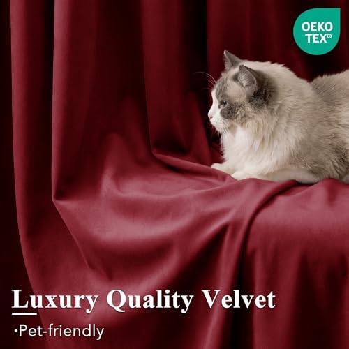 StangH Red Velvet Curtains Extra Long - Image 5