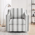 Swivel Accent Chair, Striped Armchair by UIXE