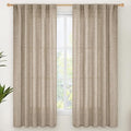 YoungsTex Dark Oatmeal Linen Curtains 63 Inch Length by YoungsTex