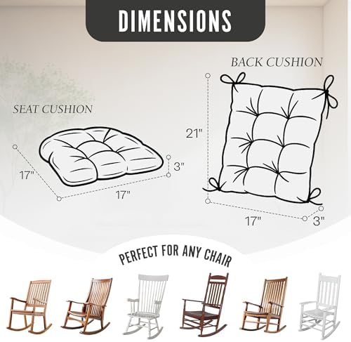 Klear Vu The Gripper Non-Slip Rocking Chair Cushion Set - Image 6