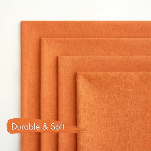MIULEE Pack of 4 Decorative Outdoor Throw Pillow Covers Linen Waterproof Pillow - Image 5