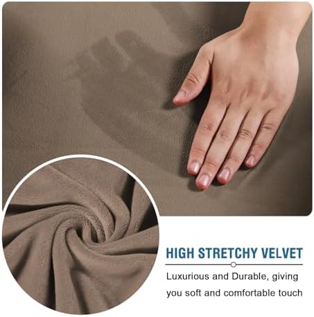 H.VERSAILTEX High Stretch Sofa Slipcover 4 Piece Cover Velvet Furniture - Image 5