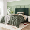 Allewie Twin Bed Frame, Velvet Upholstered Platform Bed by Allewie