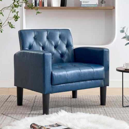 TYBOATLE Leather Accent Chair, Tufted Armchair by TYBOATLE