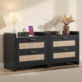 SICOTAS Rattan Nightstands Set of 2 : Bedside Table by SICOTAS