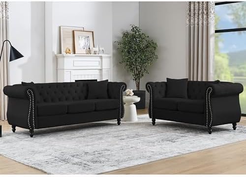 2 Piece Chesterfield Velvet Combination Sofa by Kolavess