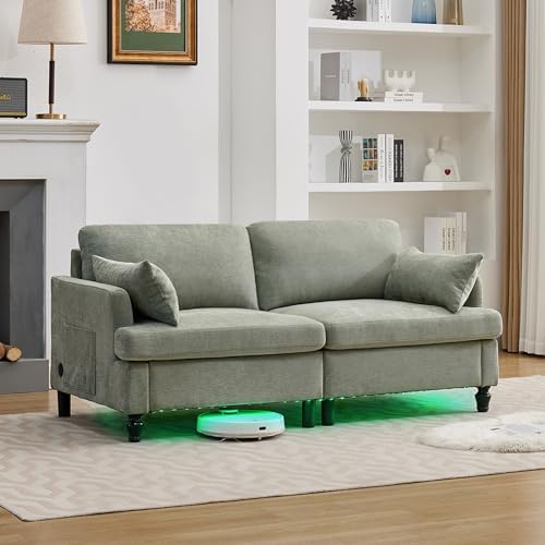 Opiesit 68.9” Loveseat Sofa Couch, Modern Comfy 2 Seat Chenille Couches by Opiesit