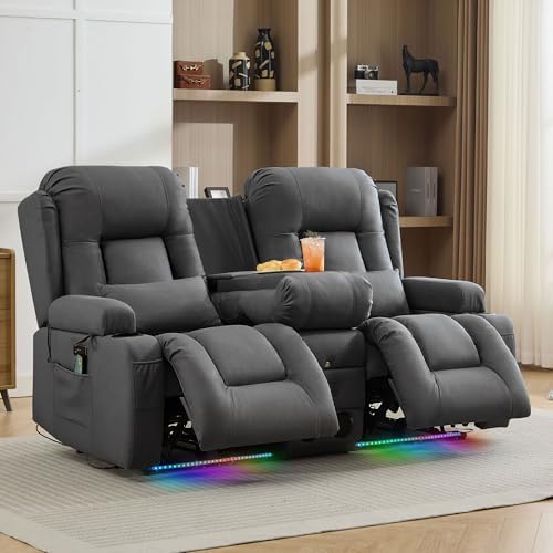 TUNYI Wall Hugger Loveseat Recliner Sofa by Becomesyourhomepartner
