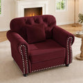 41.3" Velvet Chesterfield Sofa, Deep Seat Button Tufted Couch by SmartEdge