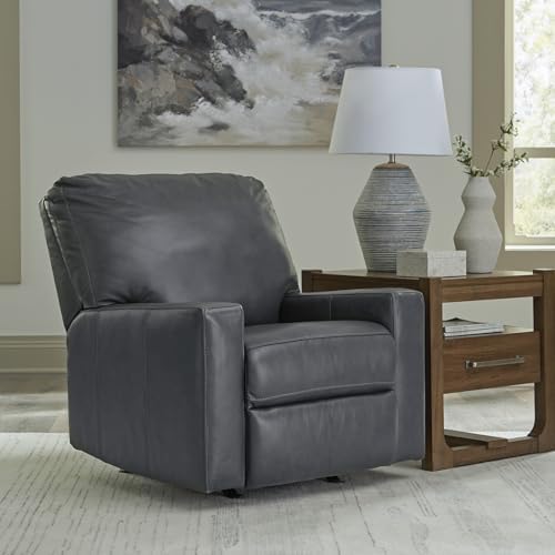 Signature Design by Ashley Leather Rocker Recliner Chair - Image 2