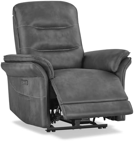 KISLOT Dual Motor Power Recliner Chair, Zero Gravity USB & Type-C, Dark Grey by Kislot