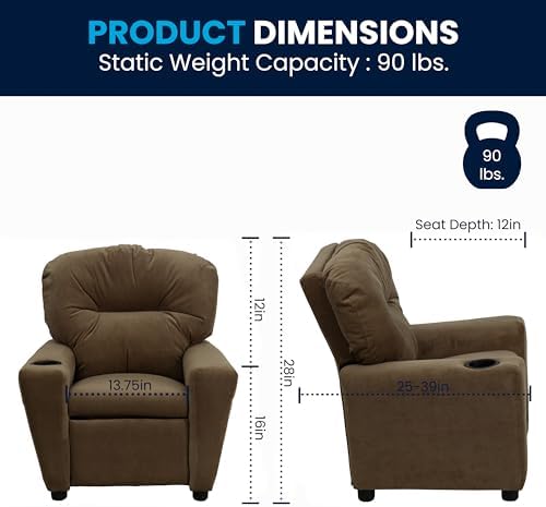Flash Furniture Chandler Microfiber Kids Recliner - Image 3