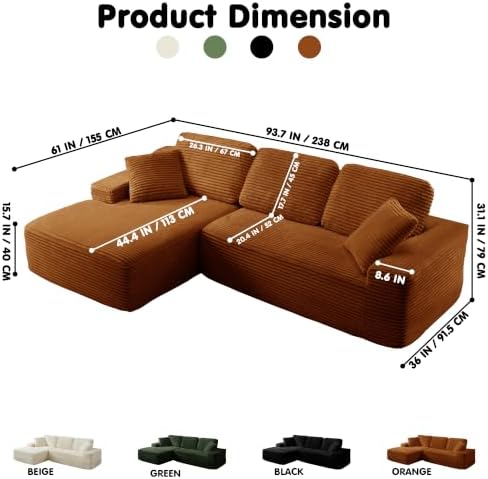 Modular Sectional Sofa, Convertible Sofa Bed, No Assembly Required Cloud Couch - Image 2