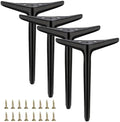 9.8 inch/25cm Matte Black Metal Furniture Legs Set of 4 by Smaxcn