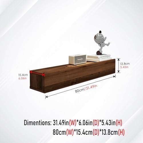 Floating Solid Wood Console Table, Modern Couch Shelves Small Entry Way Tables - Image 2