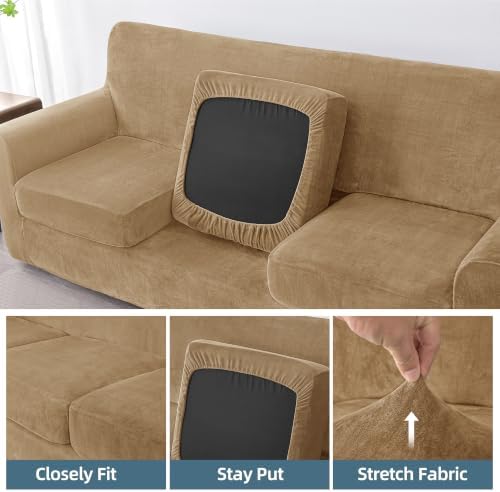 Luxury Velvet Sofa Covers for 3 Cushion Couch - Image 6