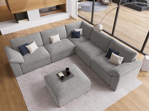 EASE MOOSE Oversized Sectional Modular Sofa, Comfty Deep Seat Couch - Image 5