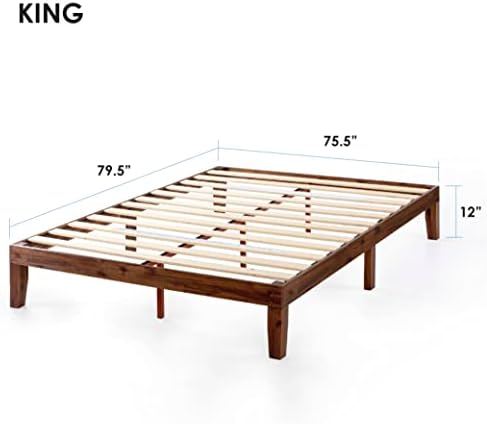 Mellow 12" Solid Wood Platform Bed Frame - Image 2