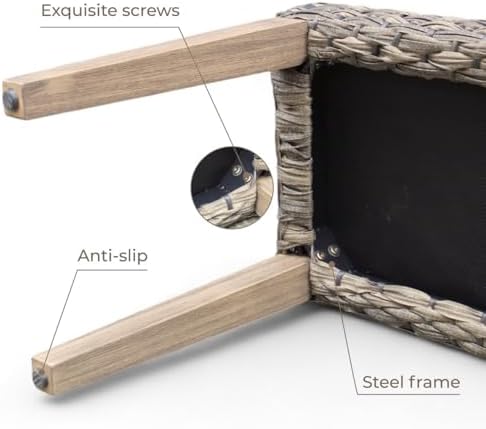 Outdoor Rattan Backless Bench - Image 4
