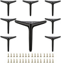 7 inch/18cm Matte Black Metal Furniture Legs Set of 8 by Smaxcn