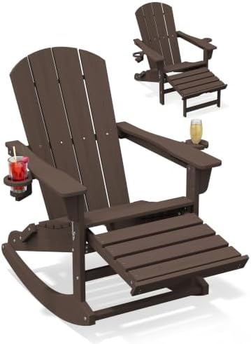 KINGYES HDPE Adirondack Rocking Chair by KINGYES
