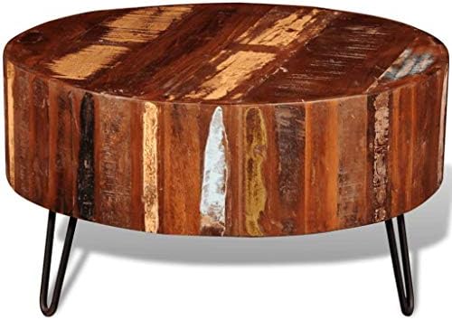 SKM Coffee Table Solid Reclaimed Wood Round - Image 7