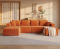 118" Boneless Couch, Modular Sectional Sofa by Yimilife