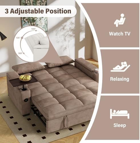 65'' Sleeper Sofa Pull Out Couches - Image 6