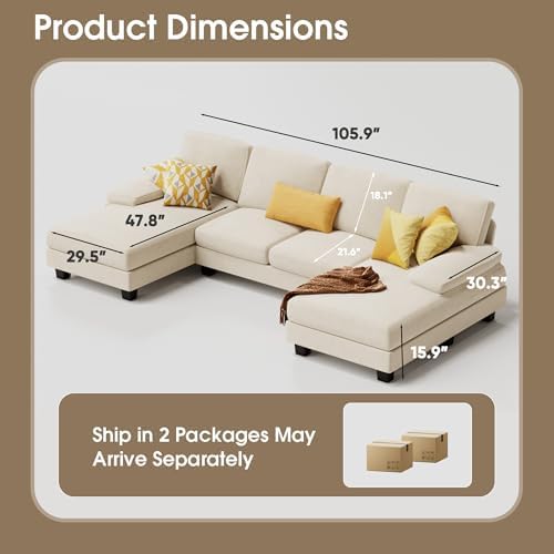 Furmax Sectional Couches for Living Room - Image 2