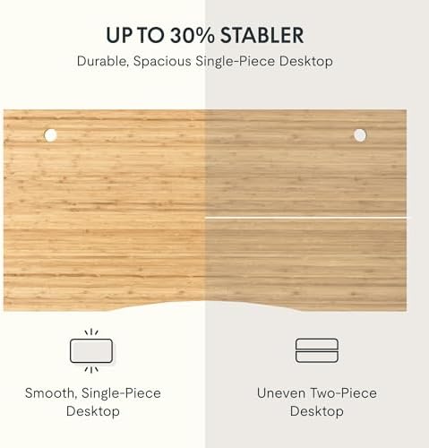 FLEXISPOT 72"x30" Curved Natural Bamboo Tabletop - Image 4