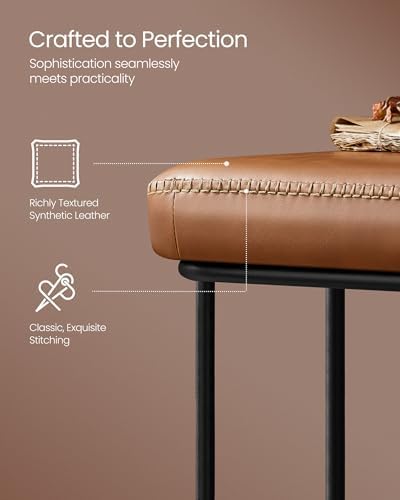 VASAGLE Storage Ottoman Bench for Entryway, PU Leather, Loads 660 lb - Image 5