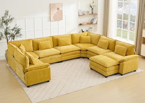 Oversized Modular Sectional Sofa Set, Convertible Deep Seat Cloud Couch by Unknown