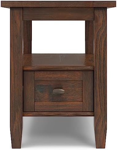 SIMPLIHOME Warm Shaker 14" Wide Solid Wood End Table in Charcoal Brown - Image 5