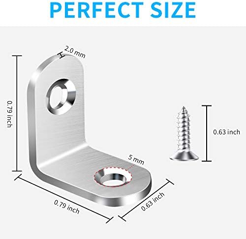 Vicuna R 40PCS L Bracket Corner Brace, Stainless Steel Corner Bracket - Image 7