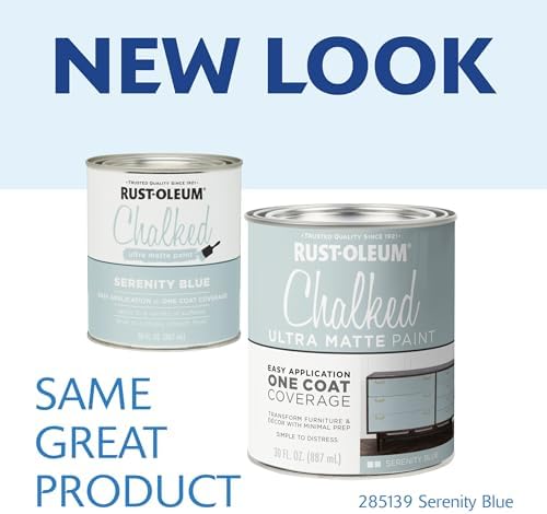 Rust-Oleum Chalked All-in-One Ultra Matte Serenity Blue Spray Paint - Image 2