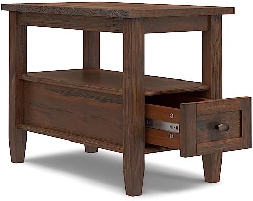SIMPLIHOME Warm Shaker 14" Wide Solid Wood End Table in Charcoal Brown - Image 4