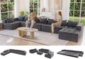 MAXYOYO 9-Seater U-Shaped Modular Sectional Sofa Couch by MAXYOYO
