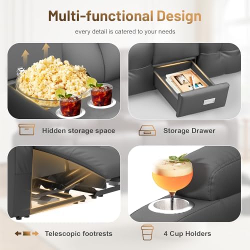 RV Loveseat Recliner Sofa, Home Theater Seating - Image 5