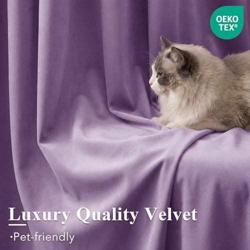 StangH Lavender Velvet Privacy Curtains - Image 5