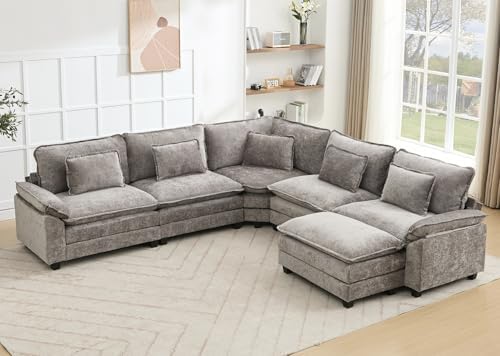 Oversized Modular Sectional Sofa Set, Convertible Deep Seat Cloud Couch by Unknown
