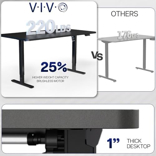 VIVO Black 71 x 36 in Standing Desk, DESK-KIT-1B7B-36 - Image 5