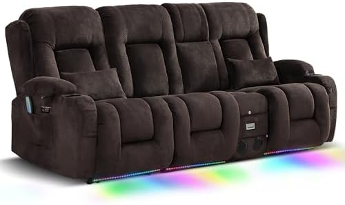 TUNYI Wall Hugger Loveseat Recliner Sofa - Image 3