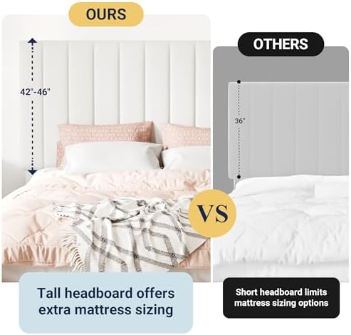 Allewie Full Size Storage Bed Frame, Vertical Channel Tufted Adjustable - Image 7