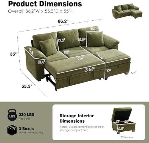 Ihanherry 86" Modular Sectional Sofa - Image 3