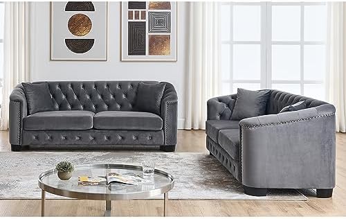 3-Seater Chesterfield Sofa Set of 2 - Image 3