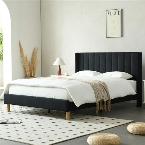 YUHUASHI Queen Bed Frame，Platform Bed by YUHUASHI