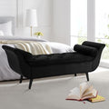 Velvet Storage Bench 65" Tufted End of Bed Ottoman by Hdxdkog