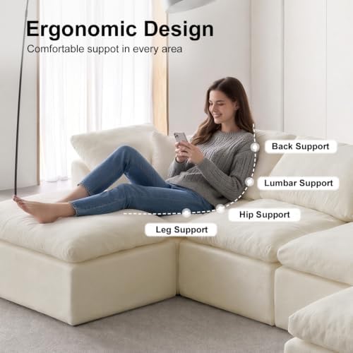 138" Boneless Cloud Couch Sectional - Image 3