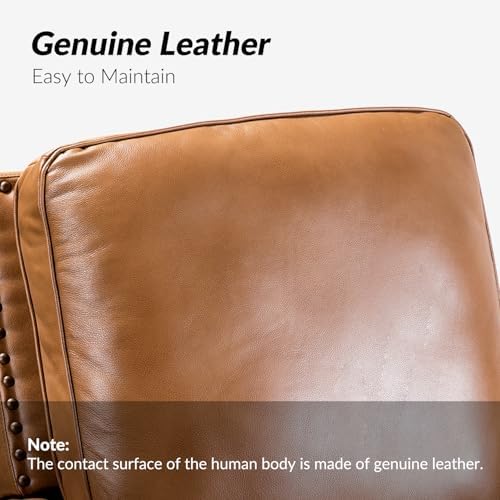 HULALA HOME Genuine Leather Manual Recliner - Image 6